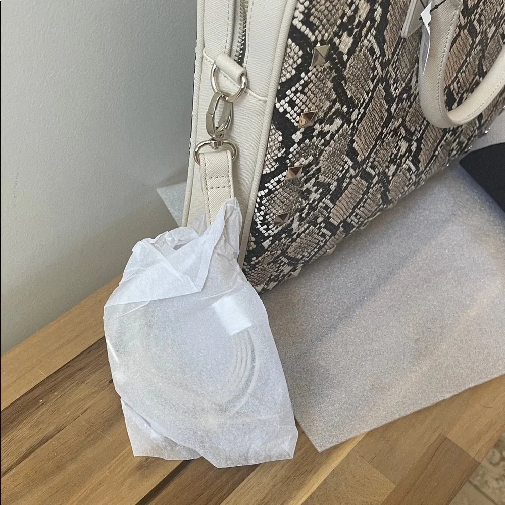 White House Black Market Python Pattern Laptop Bag NWT